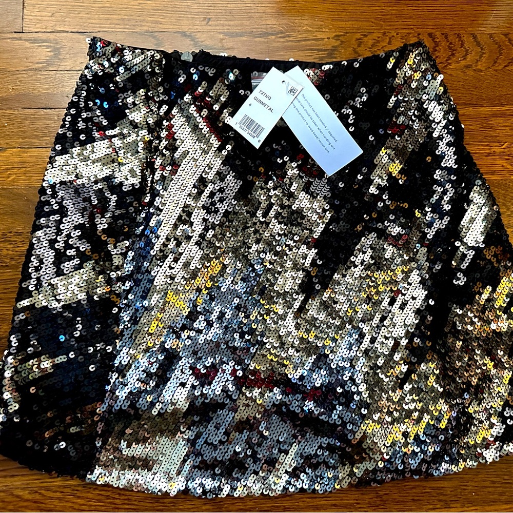 Sequin mini skirt